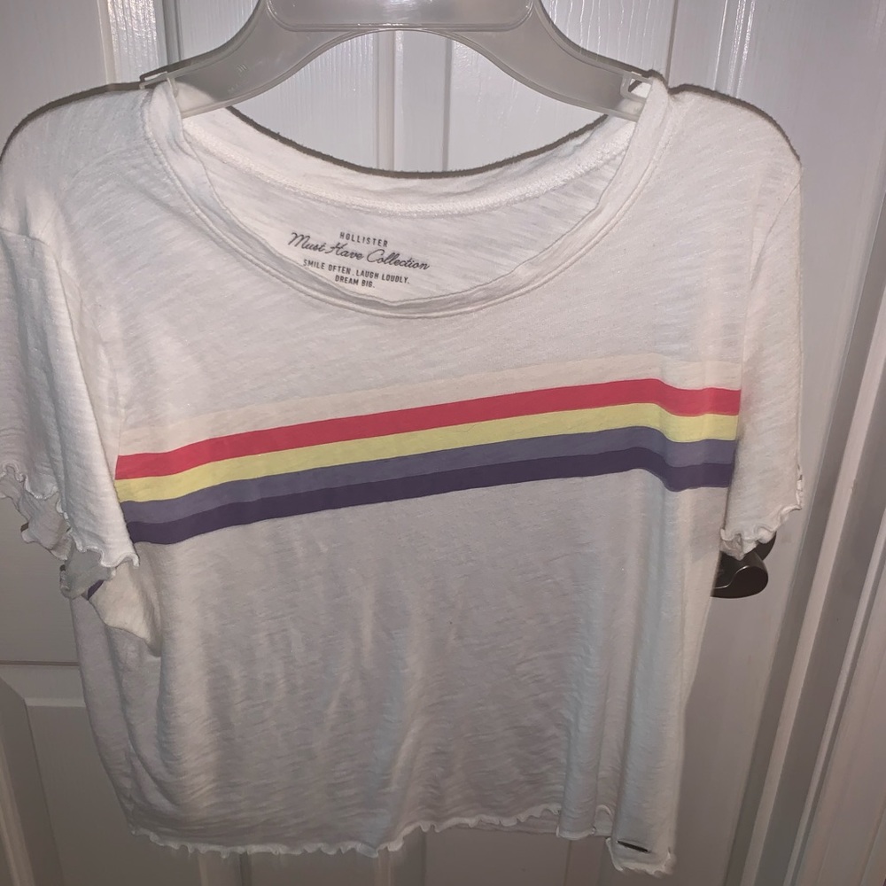 Hollister Ruffle Rainbow Shirt